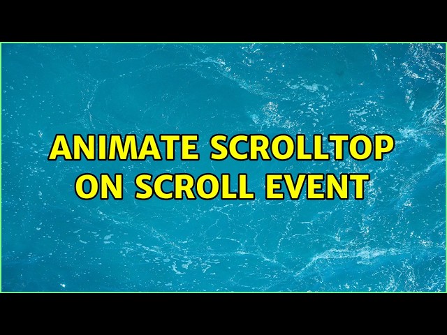 Animate scrollTop on scroll event