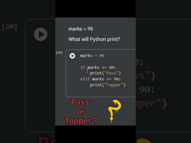 ✅ Why if / elif Order Matters in Python