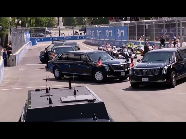 Watch Trump take lap in ‘the Beast’ to kick off IndyCar Freedom 250 Grand Prix