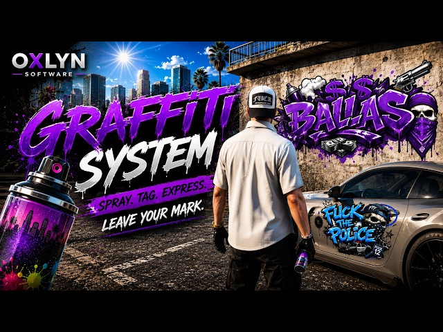FiveM Graffiti Script 🎨 Spray Anywhere, Custom Images & In-Game Editor (ESX/QB/QBox)