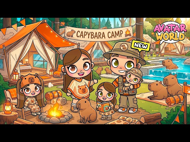 WE'RE MOVING to the NEW CAPYBARA CAMPSITE ⛺🐾 Family Camping! in Avatar World