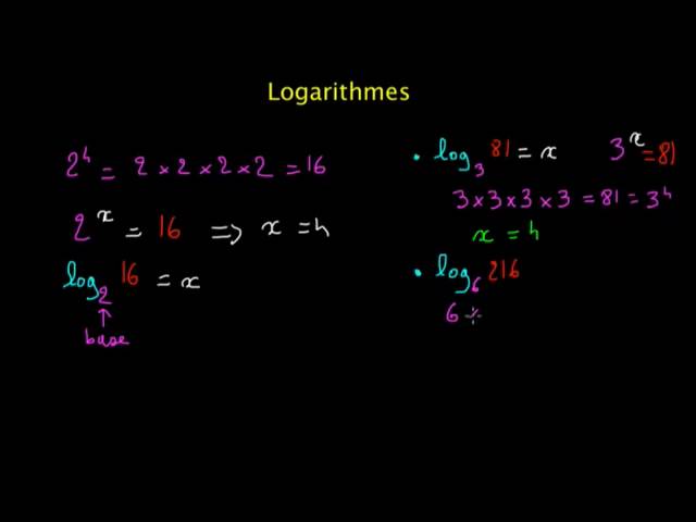 Introduction aux logarithmes