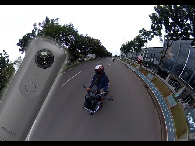Ricoh Theta V Test, Bintaro Quick Ride in 360