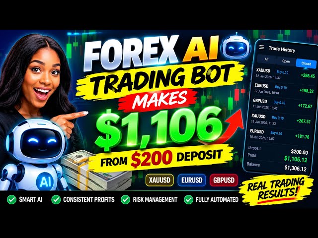 Forex Ai Trading Bot Make $1,106 From $200 Deposit, Live Trading.
