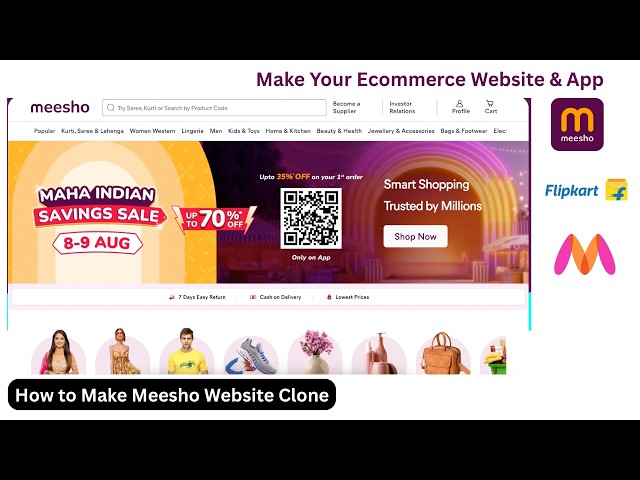 How to make Meesho Website Clone Using HTML CSS  PHP 💯 Meesho Clone Project