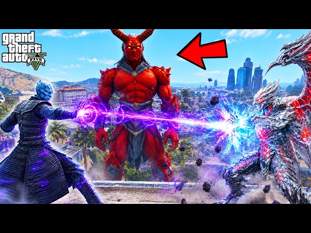 Franklin Fights Hell Monster Lava King in GTA 5 | SHINCHAN and CHOP