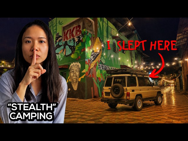 I stealth car camping in Kuala Kubu Bharu with my 35 years old Land Cruiser