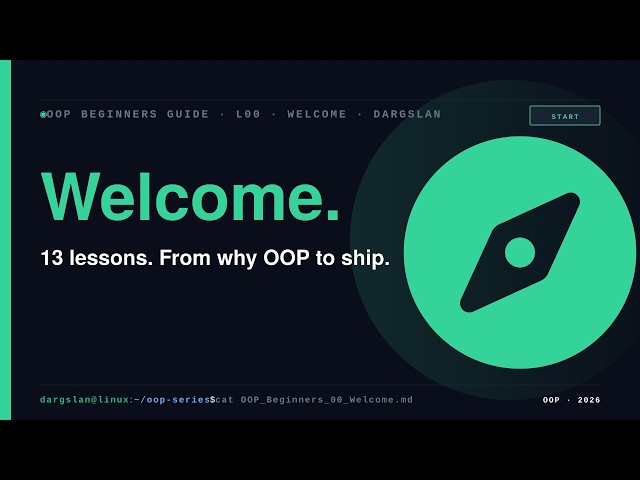 OOP Beginners Guide: 13 lessons from "Why OOP" to a shippable domain model | Series intro