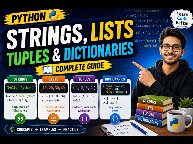 Strings, Lists, Tuples, and Dictionaries |📖📖📖🧑‍🏫