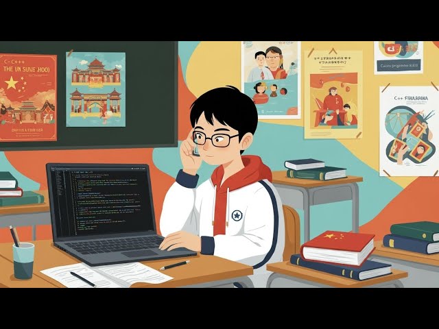 ASMR Coding: C++ in School | Competitive Programming Life