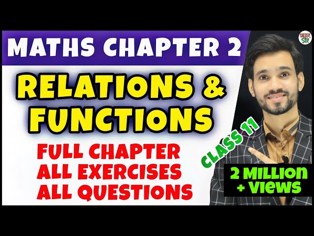 Relations and Functions  | Class 11th Chapter 2 | Cartesian Product Of Set | Full Chapter | All Ex