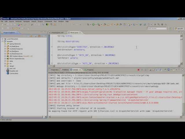 Running the Spring Data Neo4J example: Cineasts
