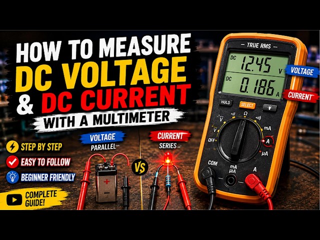 How To Measure DC voltage and DC Current With A Multimeter
