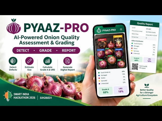 PYAAZ PRO- Quality assessment and grading of onions- SIH26031