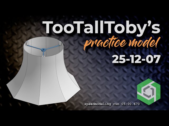 Onshape Speedmodeling Too Tall Toby Practice Model 25-12-07