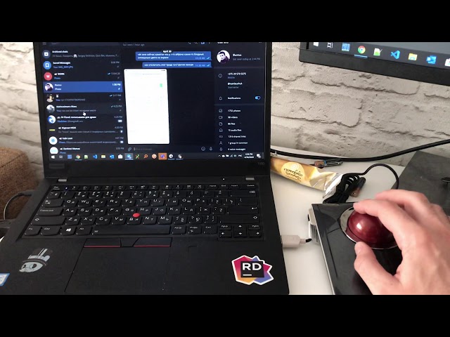 Kensington SlimBlade trackball scroll