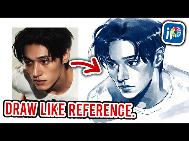 How I Draw Like the Reference | Semi-realism Portrait in IBISPAINT X