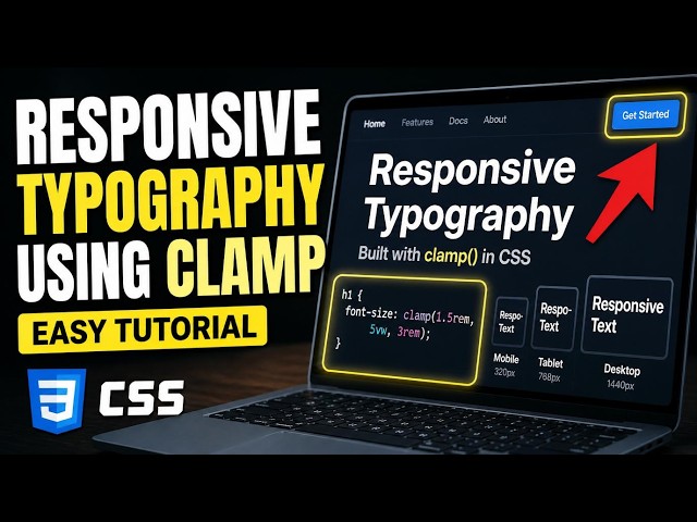 How to update responsive typography using clamp in CSS - Easy Tutorial