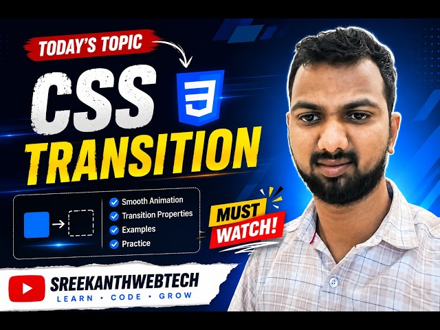 CSS TRANSITION – Complete Explanation in Telugu!