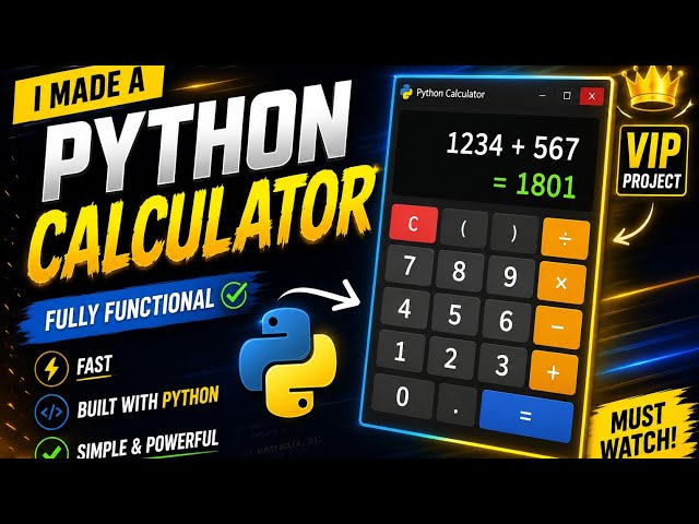 Build Your Own Calculator Using Python 🐍 | Easy Python Project