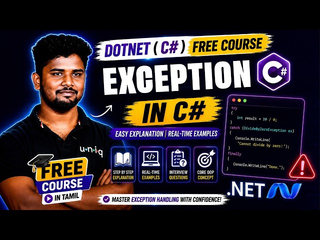 Dotnet C# Free Course 2026 | Ep 39 | C# System Exception in Tamil