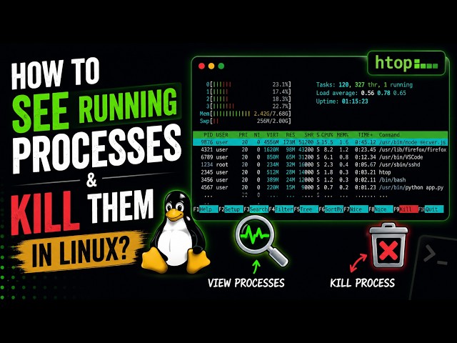 How to kill running processes in linux? | htop in linux