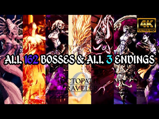 Octopath Traveler 0 - All 162 Bosses + All 3 Endings