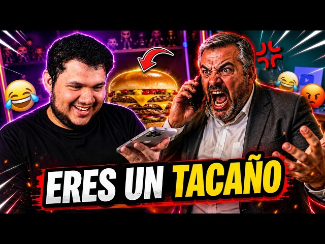 I CALL HER DAD TO MAKE HIM PAY FOR A TRIPLE BURGER (Prank Call)