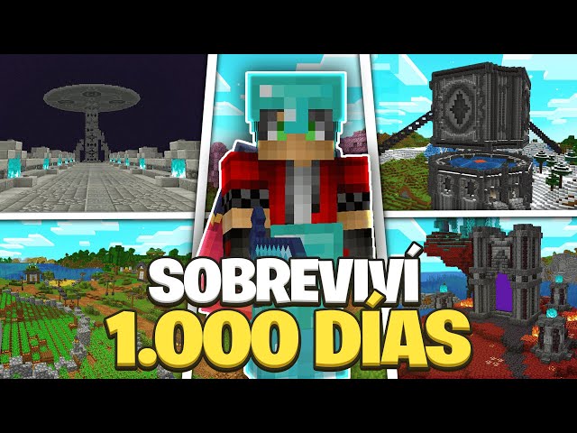 Sobreviví 1,000 DÍAS en Minecraft SUPERVIVENCIA [PELÍCULA COMPLETA]