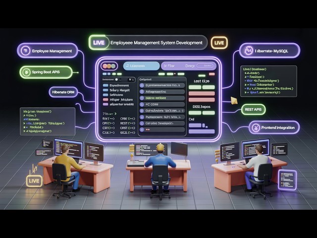 ☕ Full Stack Java Project LIVE | Employee Management System with Spring Hibernate / Spring boot