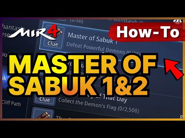Mir4 Master of Sabuk 1 and 2 Request Tutorial