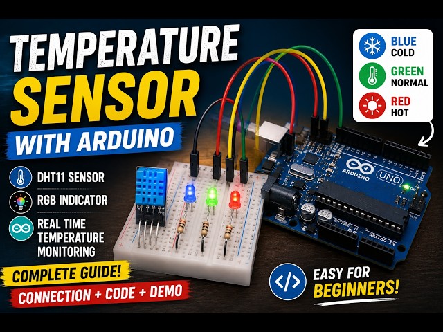 How to Connect DHT11 Temperature Sensor with Arduino UNORGB Temperature Indicator Complete Tutorial