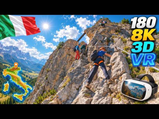 🧙‍♂️ One Does Not Simply Climb the Two Towers! 🧗‍♂️🏔️ | Dolomites | 180° 8K 3D VR