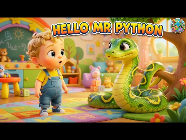 Mr Python 🐍 | Funny Animated Nursery Rhyme for Kids | Kids Song | Punchi Ape Siphala ✅