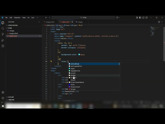 Tables in HTML Part 2 | HTML & CSS Tutorial for Beginners | Learn With Moiz