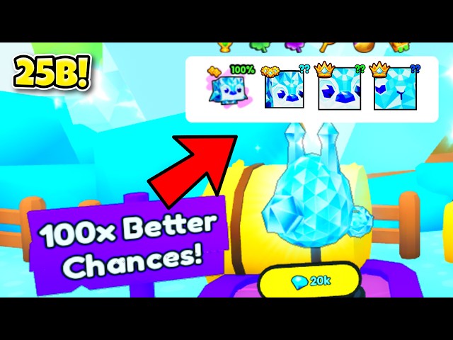 I Spent 25 BILLION Gems on the 100x LUCK Diamond Egg in Pet Simulator 99!