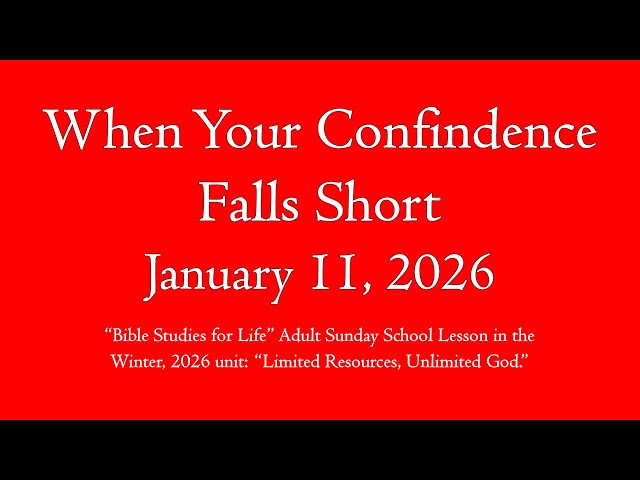 When Your Confidence Falls Short - January 11, 2026 PrepTalk