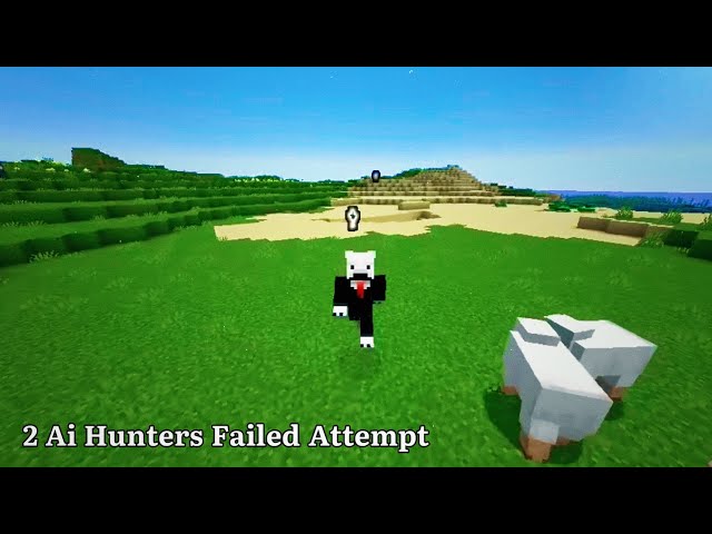 Minecraft Speedrunner VS 2 Ai Hunters FAILED ATTEMPT