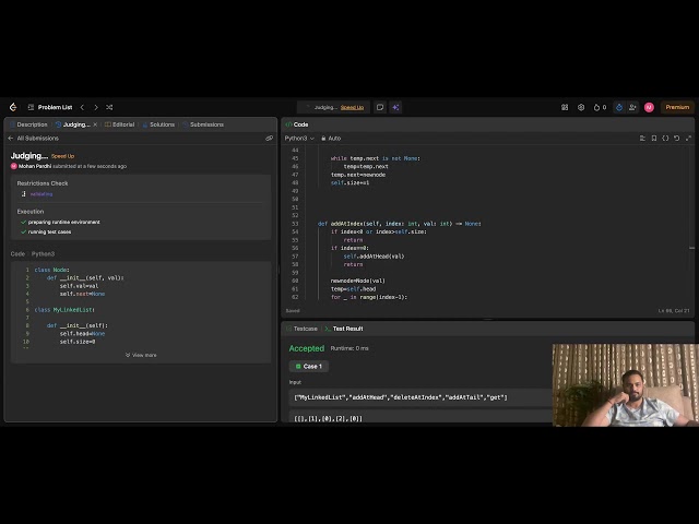 🚀 DAY 42/200 – LIVE DSA IN PYTHON 🔥 | Design Linked List | Data Structures & Algorithms | 11 PM LIVE