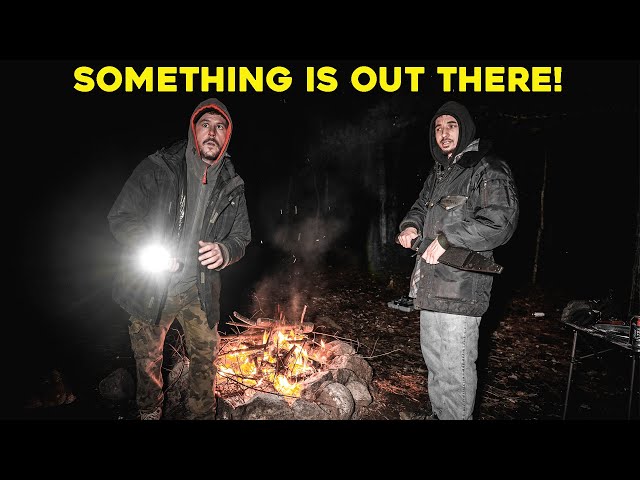 (SOMETHING IS VERY WRONG HERE!) VERY SCARY NIGHT WINTER CAMPING IN THE HAUNTED MURDER WILDERNESS
