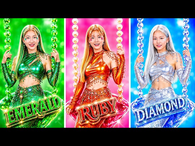 Emerald Vs Ruby Vs Diamond Mermaid At Royal Ball! Who Will Become Popular Mermaid?