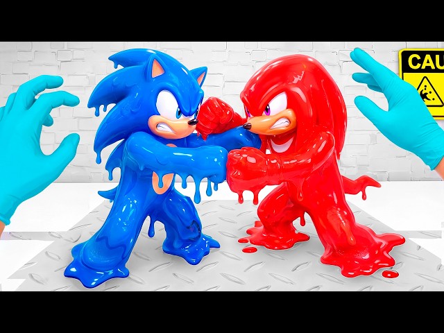 Slime SONIC Fights Slime Knuckles - Slime Lab VR
