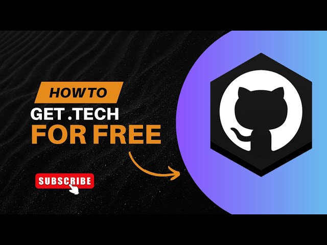 How to Get a FREE .Tech Domain with GitHub Student Pack | 100% Free Domain for Developers