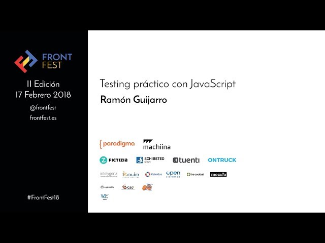 Testing práctico con JavaScript - Ramón Guijarro