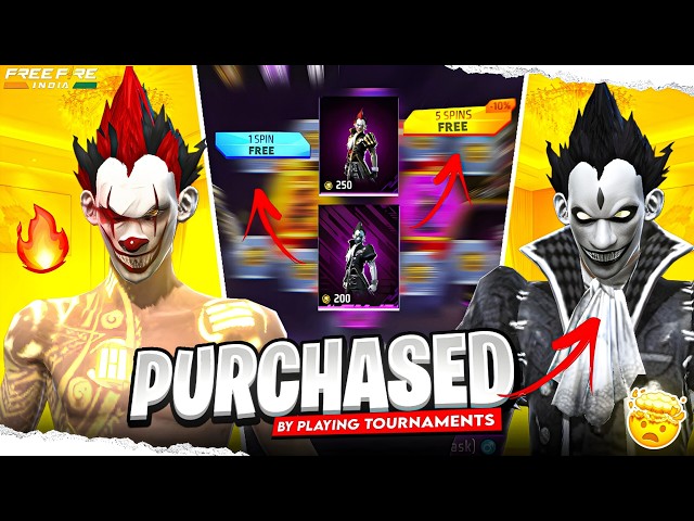 Playing Tournaments 🔥 To Get Mid Night Clown Bundle For Free 🥳 | Black Joker Bundle
