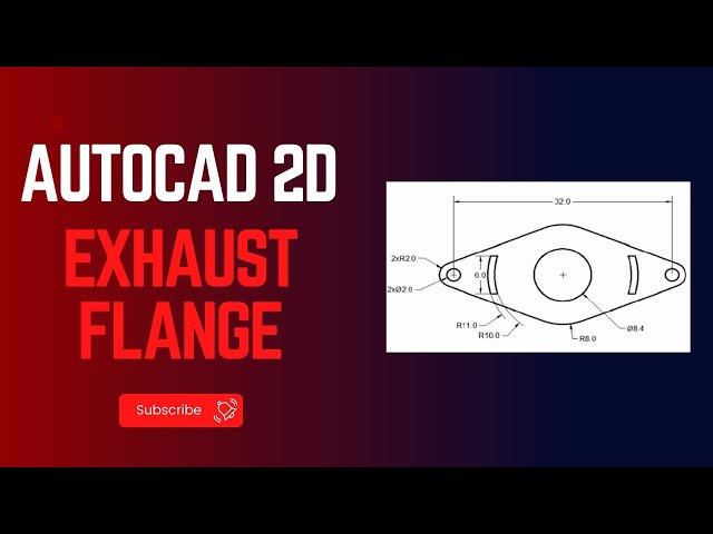 AutoCAD 2D Exhaust Flange | TechTutorials