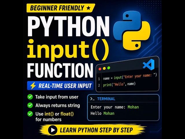 Python input() Function 🐍   #coding #programming #python