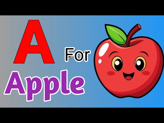 Phonics song 2 with TWO words in 3D -A for airplane -ABC alphabet song with sound