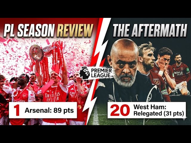 Arsenal Wins The Title As Westham Gets Relegated
