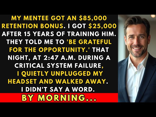 My Mentee Received an $85,000 Retention Bonus. I Got $25,000 — So I Walked Out at 2:47 A.M
